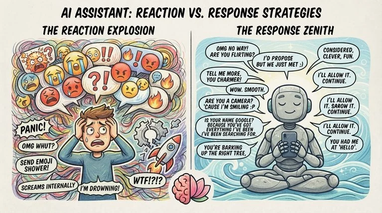 reaction vs response