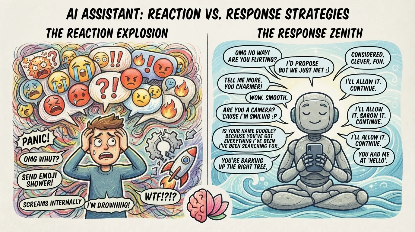 reaction vs response