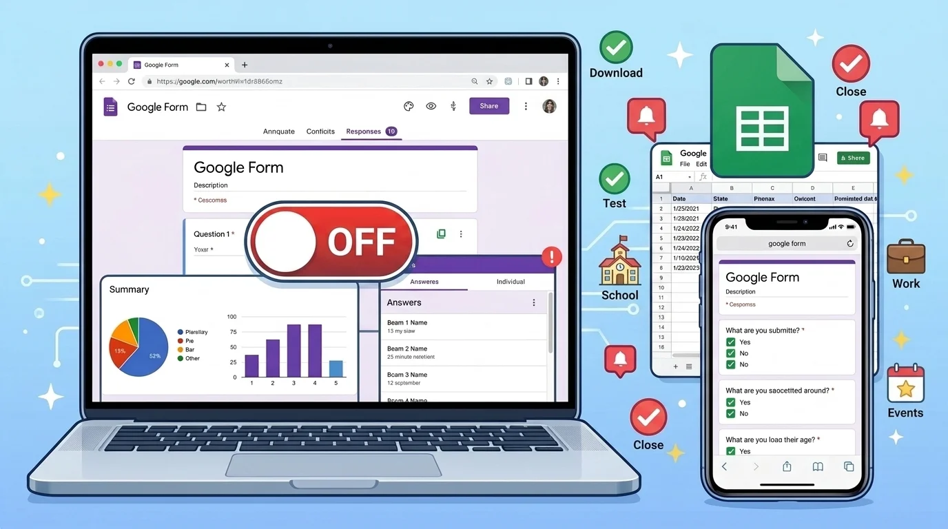 how to stop accepting responses on google form